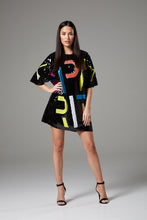 Load image into Gallery viewer, Black Sequin Oversized T-Shirt
