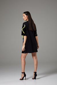 Black Sequin Oversized T-Shirt