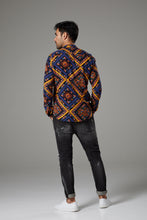 Load image into Gallery viewer, Fantasy Shirt Orange/Navy Blue
