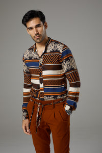 Fantasy Shirt Brown/Orange