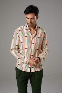 Premium Beige Shirt with Stripes