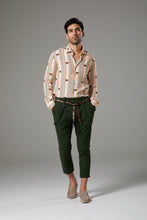 Load image into Gallery viewer, Premium Italian Style Dark Green Chinos with Tie Belt
