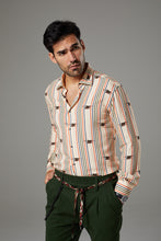 Load image into Gallery viewer, Premium Beige Shirt with Stripes
