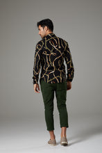 Load image into Gallery viewer, Premium Black Fantasy Shirt Straps and Chains Pattern
