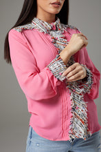 Load image into Gallery viewer, Pink Shirt with Rugged Fabric Accents

