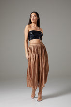Load image into Gallery viewer, Shiny Beige Wide Leg Cropped Culottes
