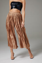 Load image into Gallery viewer, Shiny Beige Wide Leg Cropped Culottes
